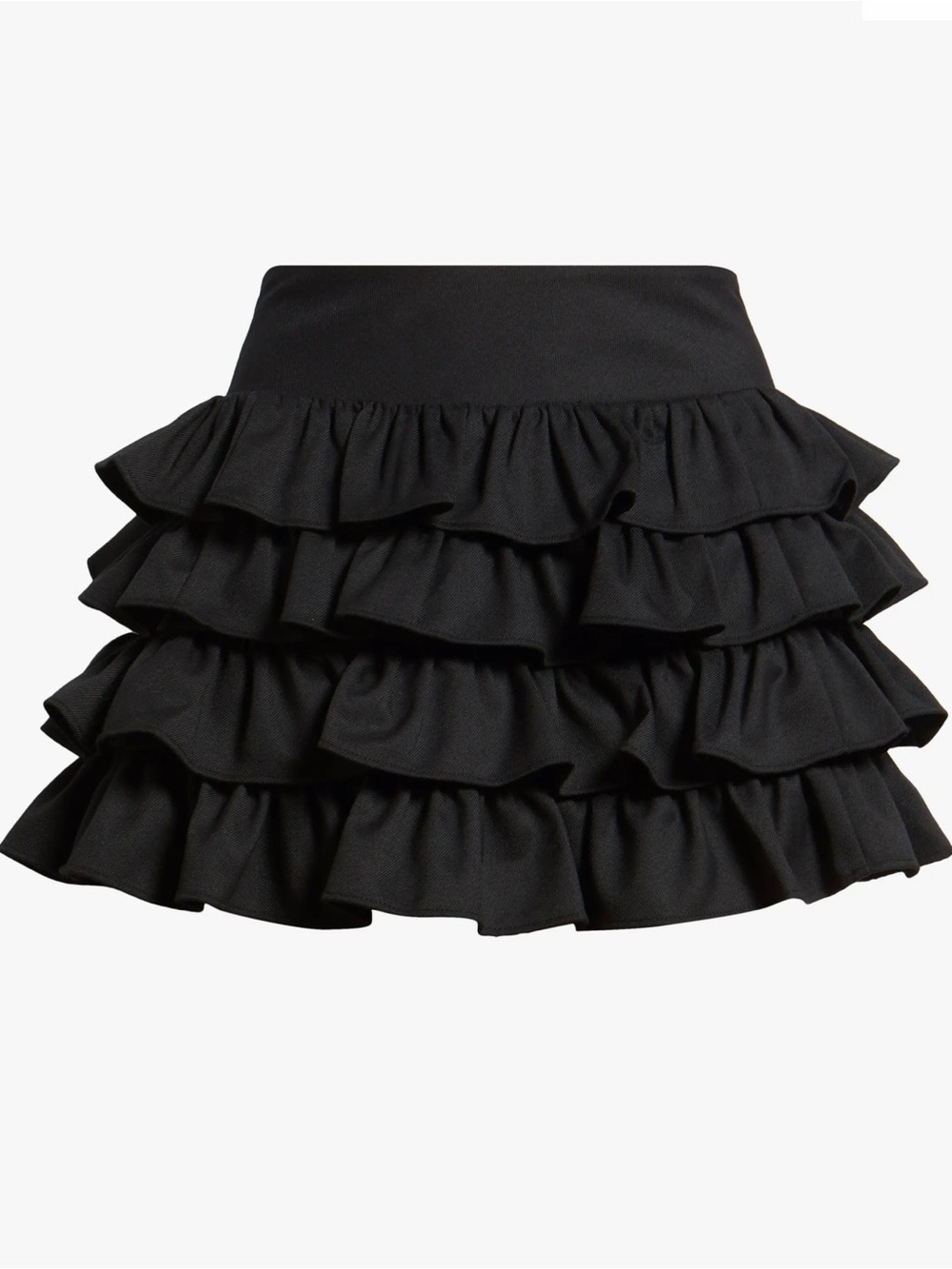 BP Tiered Ruffle Miniskirt in Black Size Small